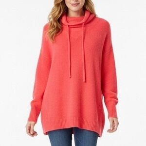 Philosophy Republic Clothing Sweater Womens Small Red Knit Drawstring Wrap Neck
